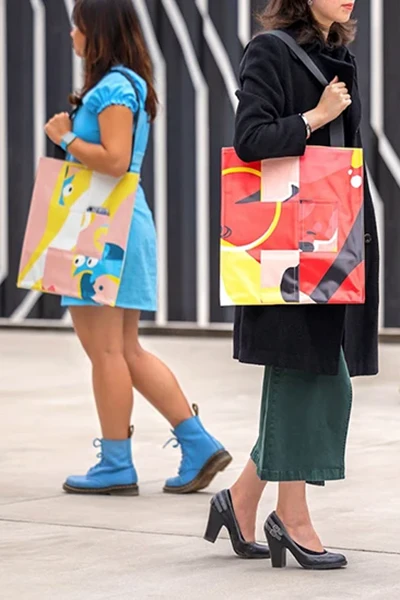 Design Lab Upcycled tote bags project