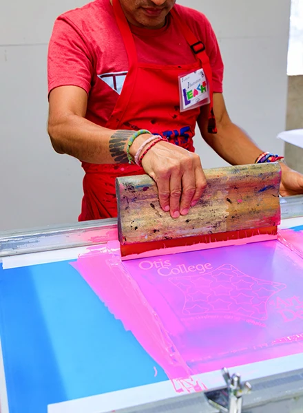 Person working on a print