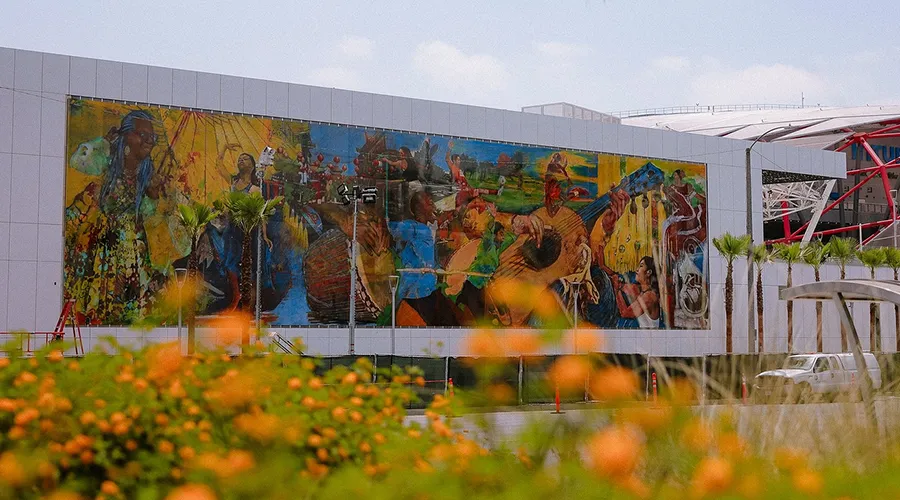 Mural at Cultural Playground by Otis Alumni Michael Massenburg