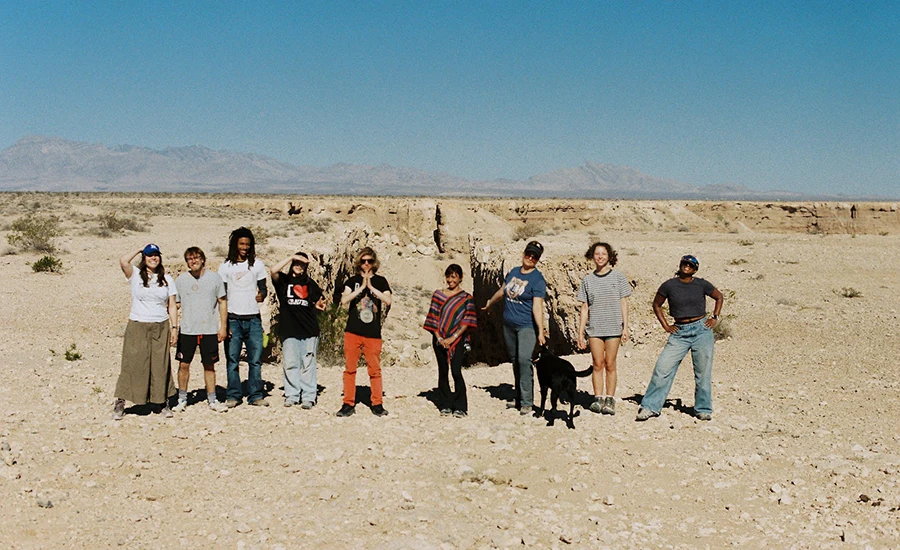 Photo of students in the desert by Ian James