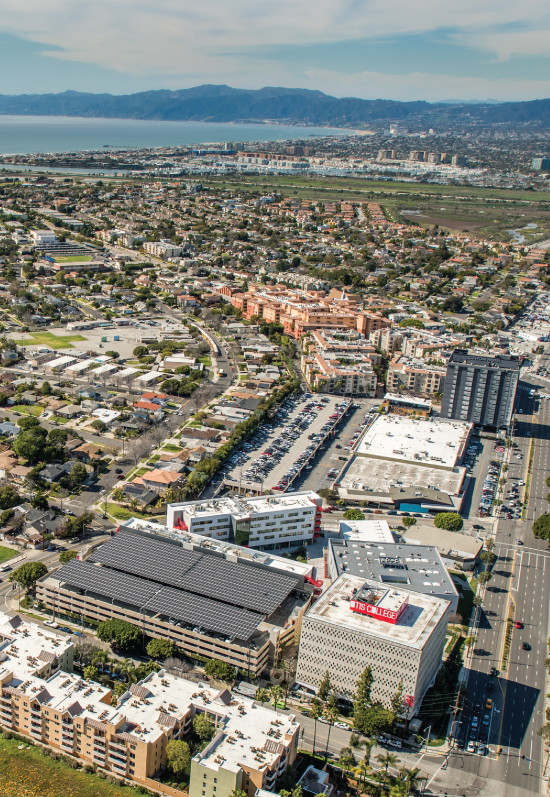 Aerial view of Otis College of Art and Design