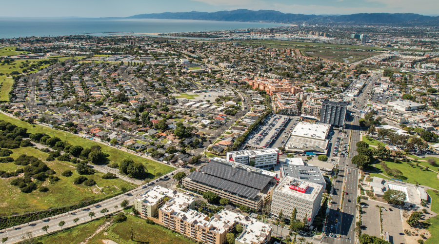 Aerial view of Otis College of Art and Design