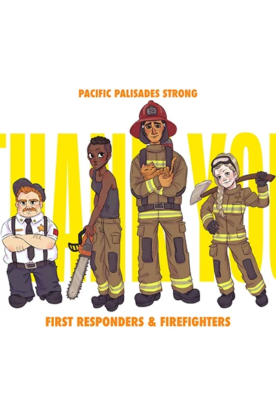 Thank You Illustration for Palisades First Responders