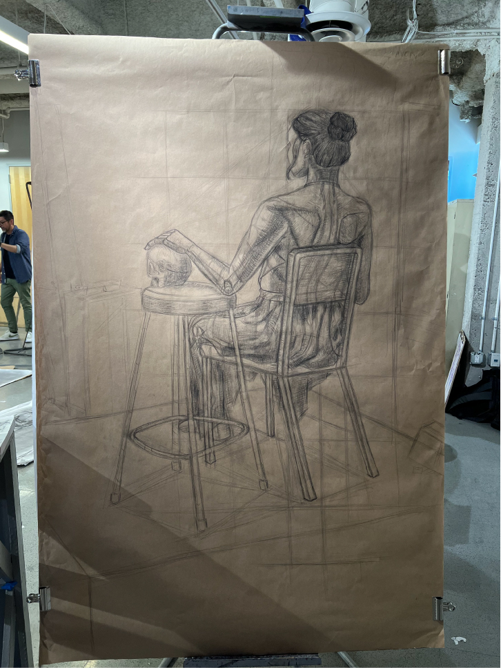 Life drawing sketch by Avery Plummer