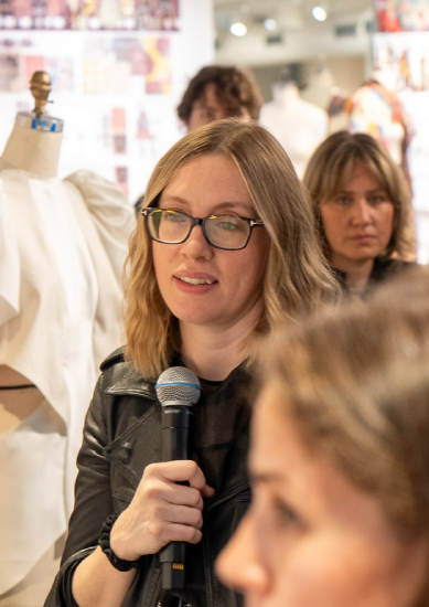 Fashion designer Erin Bond attended Otis College after years of working in the fashion industry. 