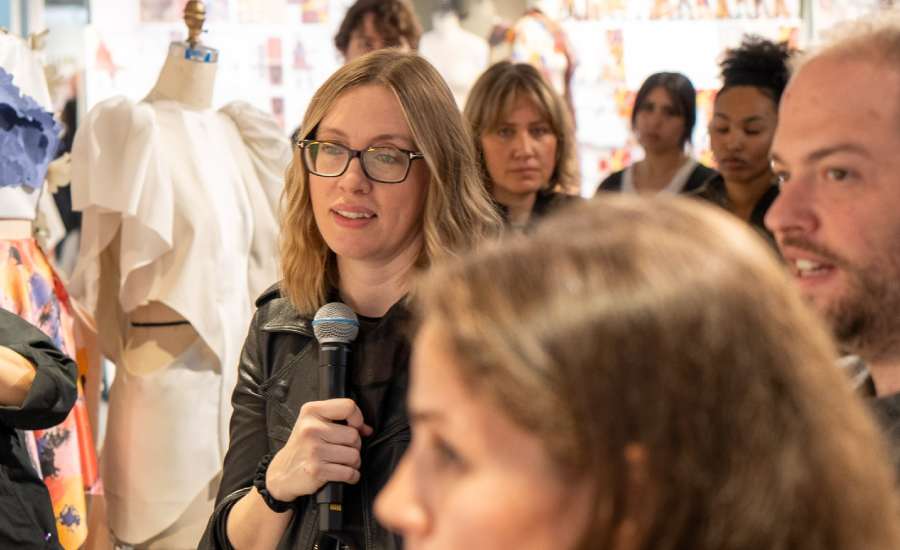 Fashion designer Erin Bond attended Otis College after years of working in the fashion industry. 