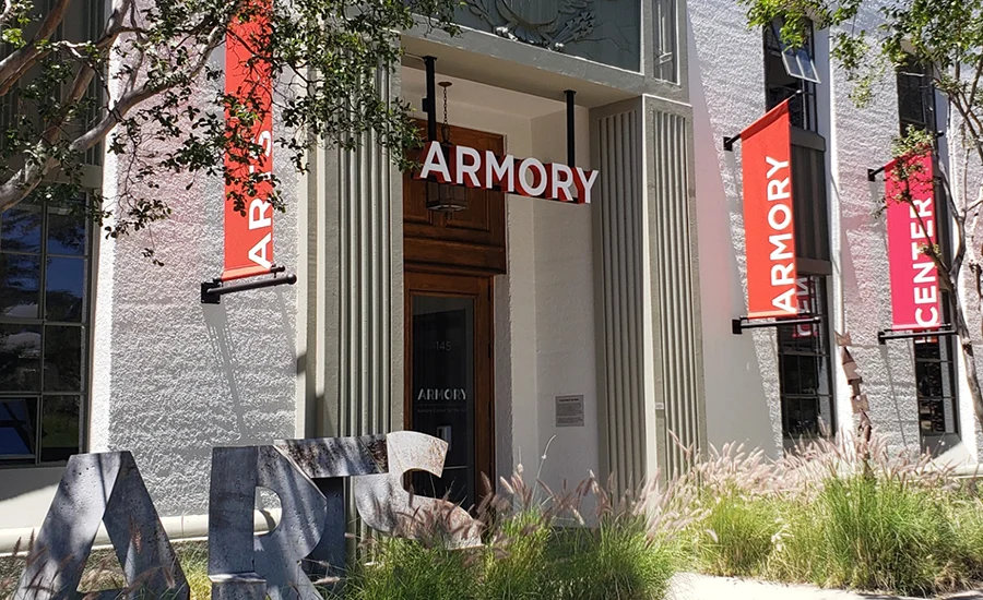Frontage of Armory Center for the Arts in Pasadena, CA