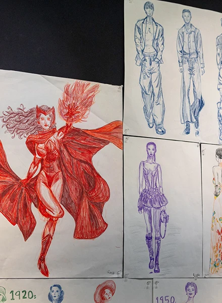 Student illustration artwork up on display