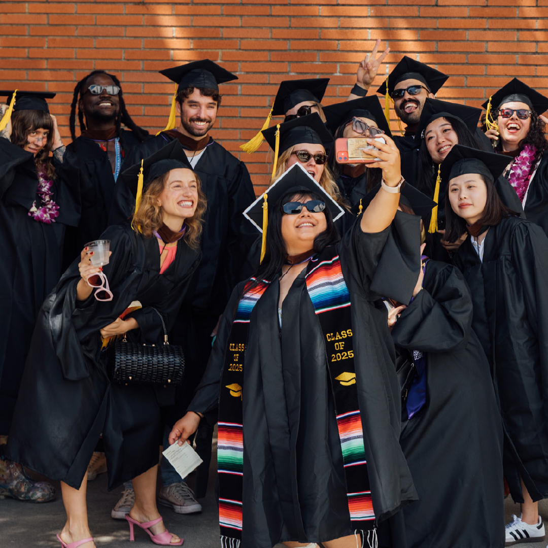 Otis student celebrating at commencement