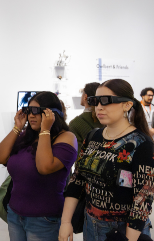 Guests at the AI Incubation Lab opening. Photograph by Jennifer Atalla/Otis College of Art and Design.