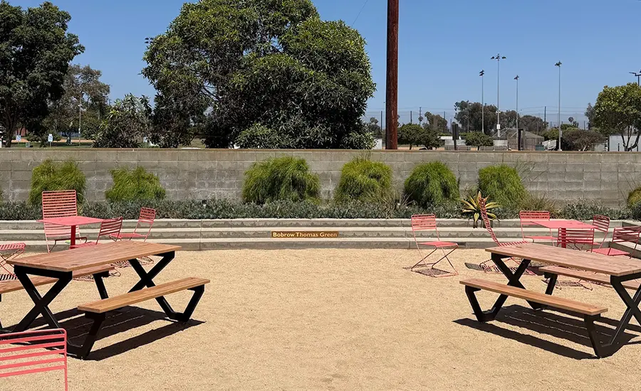 Benches made by students participating in the inaugural Creative Trades Lab will be used at the new TGR Learning Lab Los Angeles on the Lulu’s Place campus, opening in 2027.