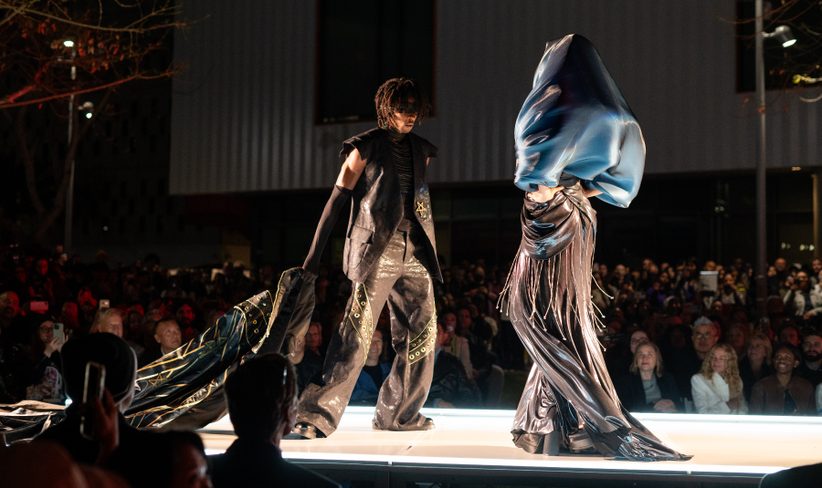 Models walking down the runway during the Otis College 2024 Fashion Show event