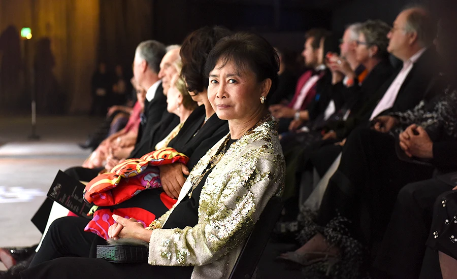 A bug-shaped kite flies high at the 2017 Kite Festival 