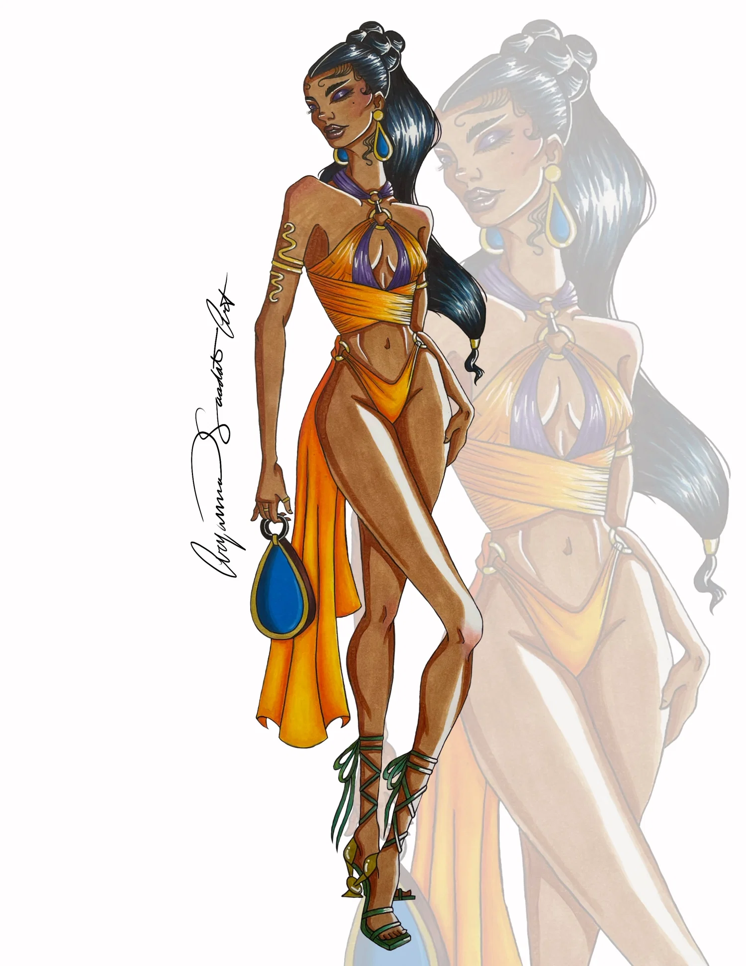 Swimsuit illustration