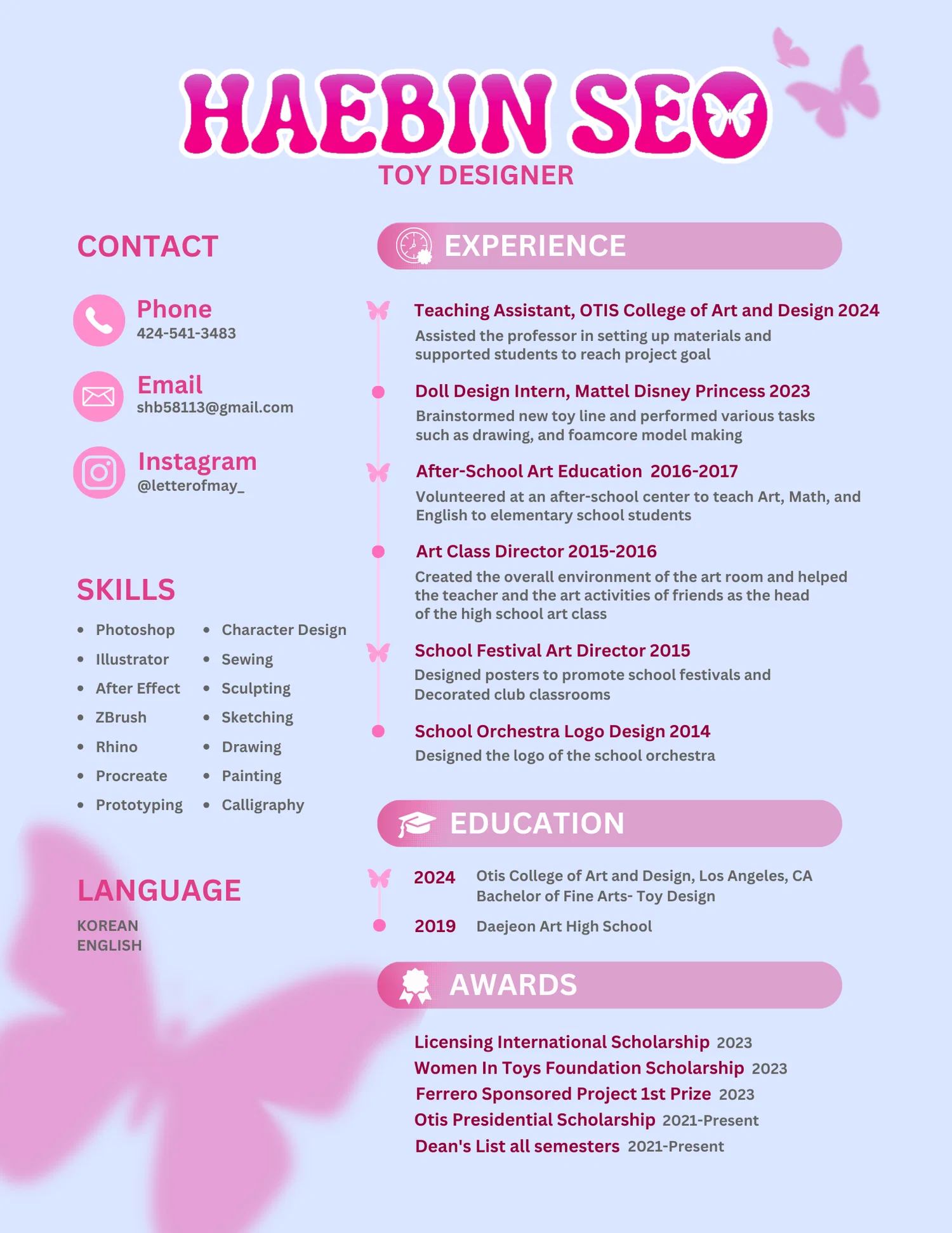 Promo-Left side/ Resume-Right side