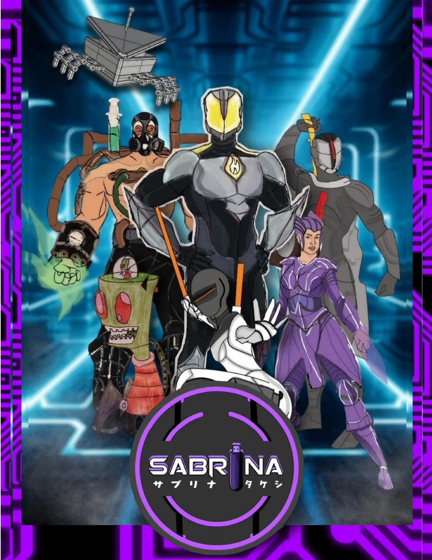 a movie poster esque display of a collection of characters