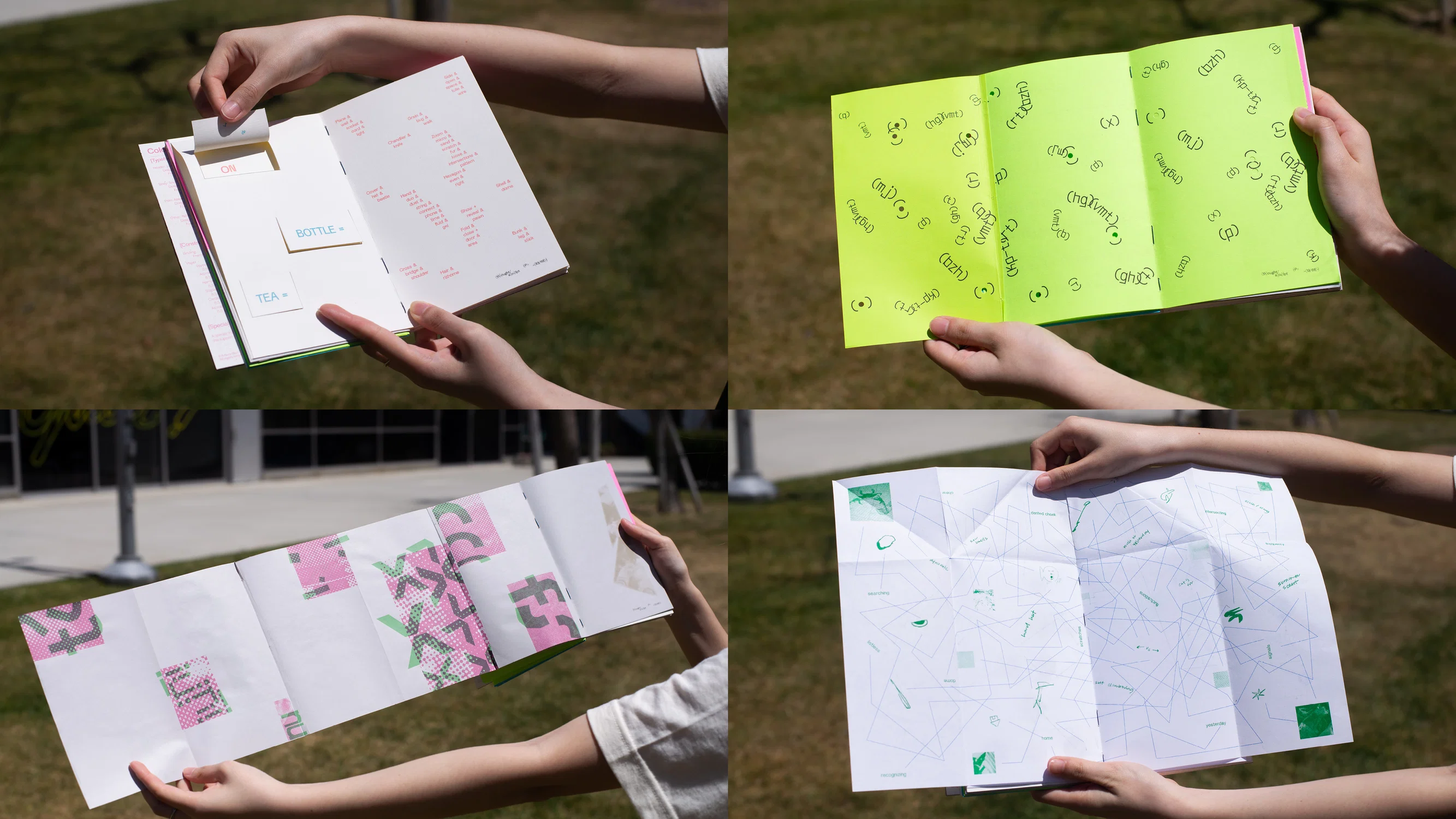 Interior pages of the publication, Thought Sculpt
