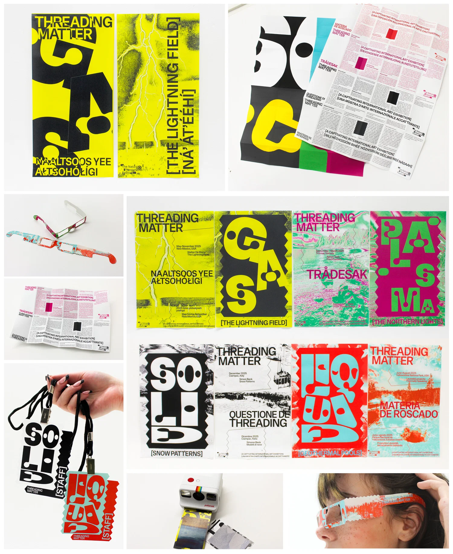 Photos of printed matter from my Threading Matter Global Land Art Festival