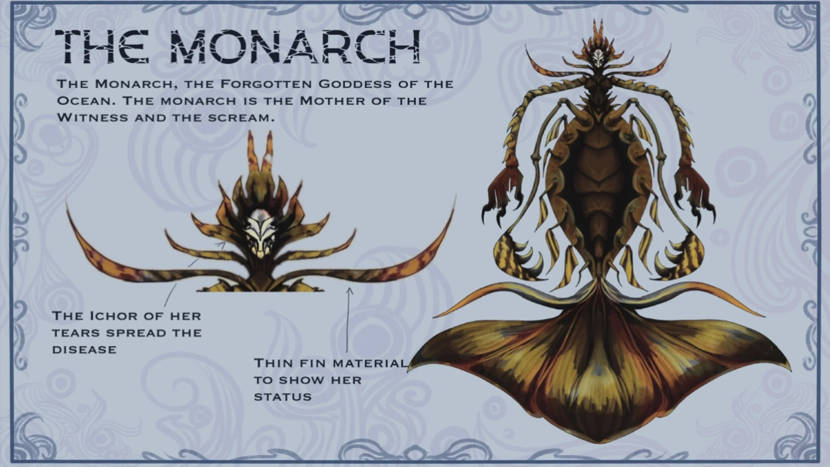 a brown mantis shrimp hybrid with human like features