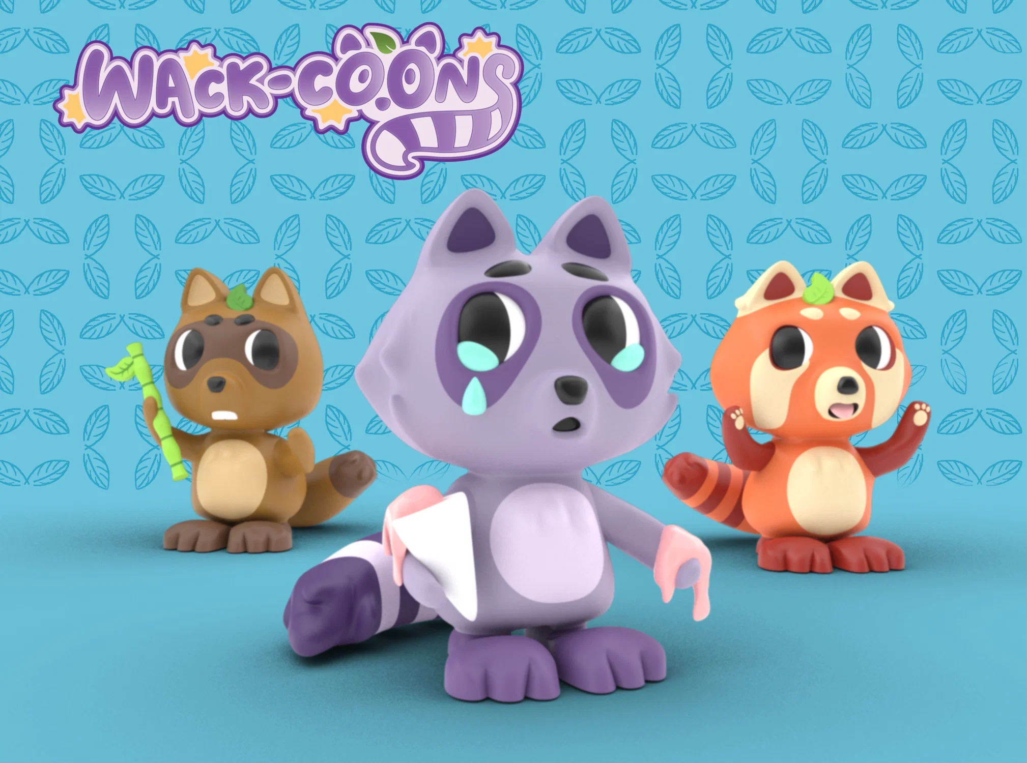 'Wack-coons' Rhino 3D Vinyl Figures