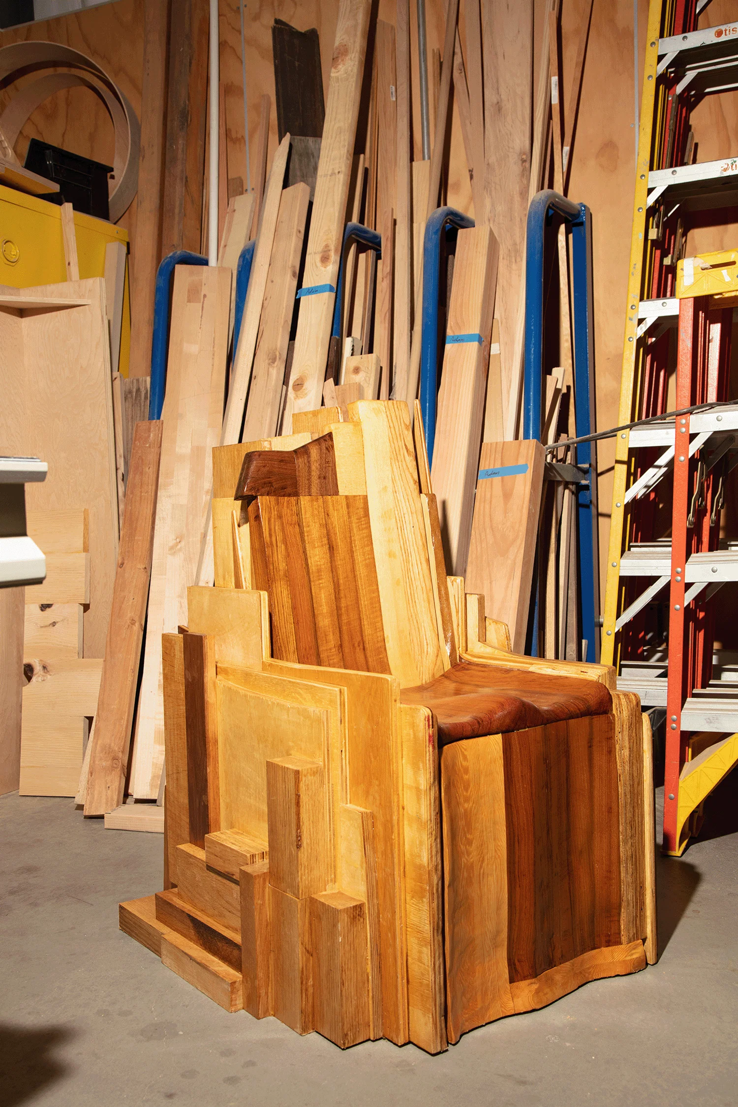 chair in wood shop