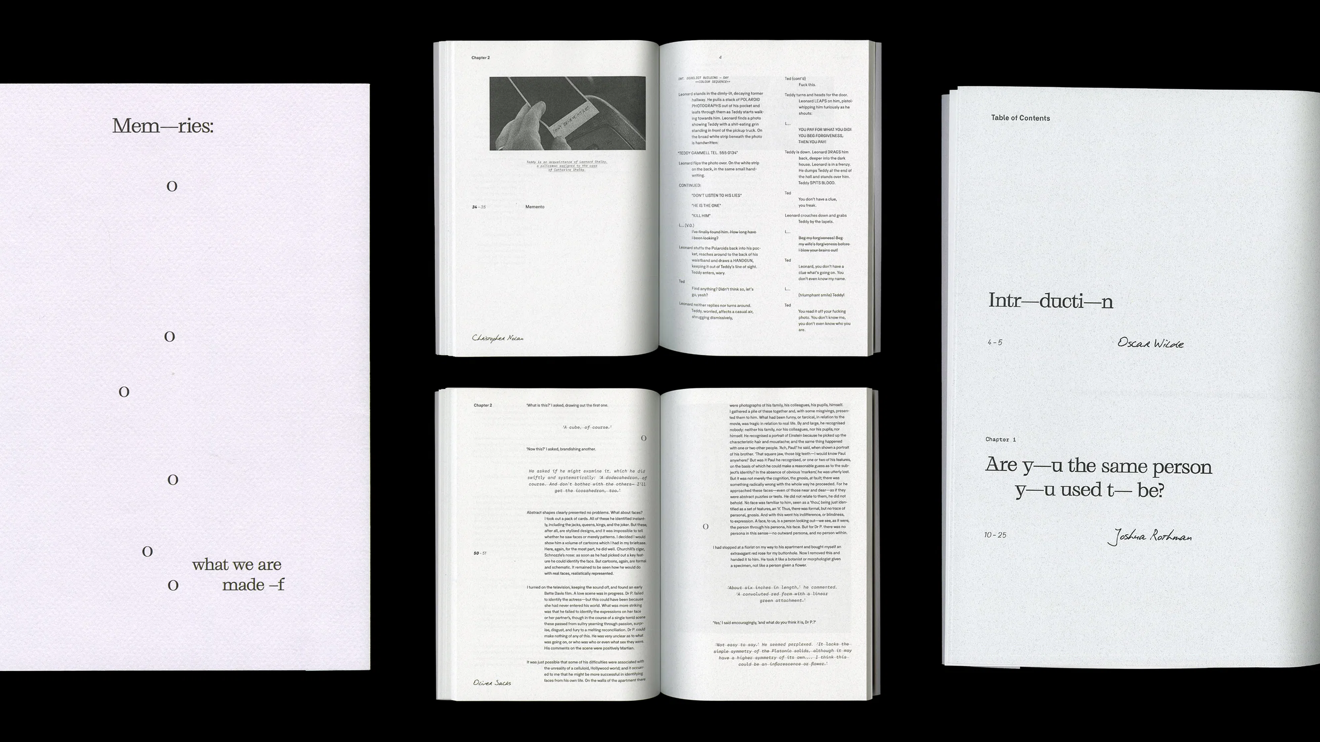 A publication titled, "Memories: What We Are Made Of." Project created by Eulmin Park (2023).