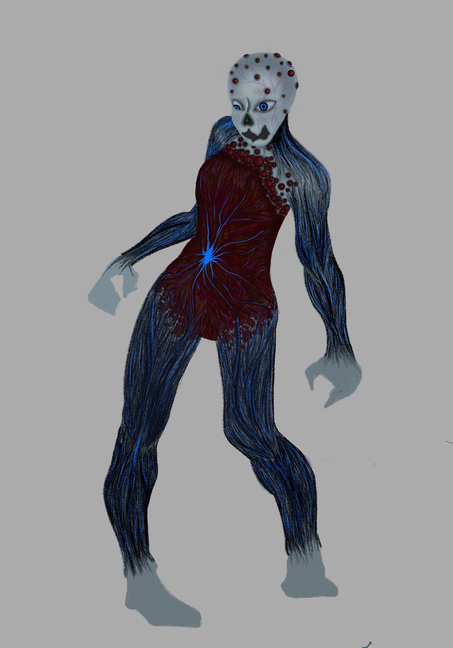 This is a concept design for a zombie creature in a game I am designing.