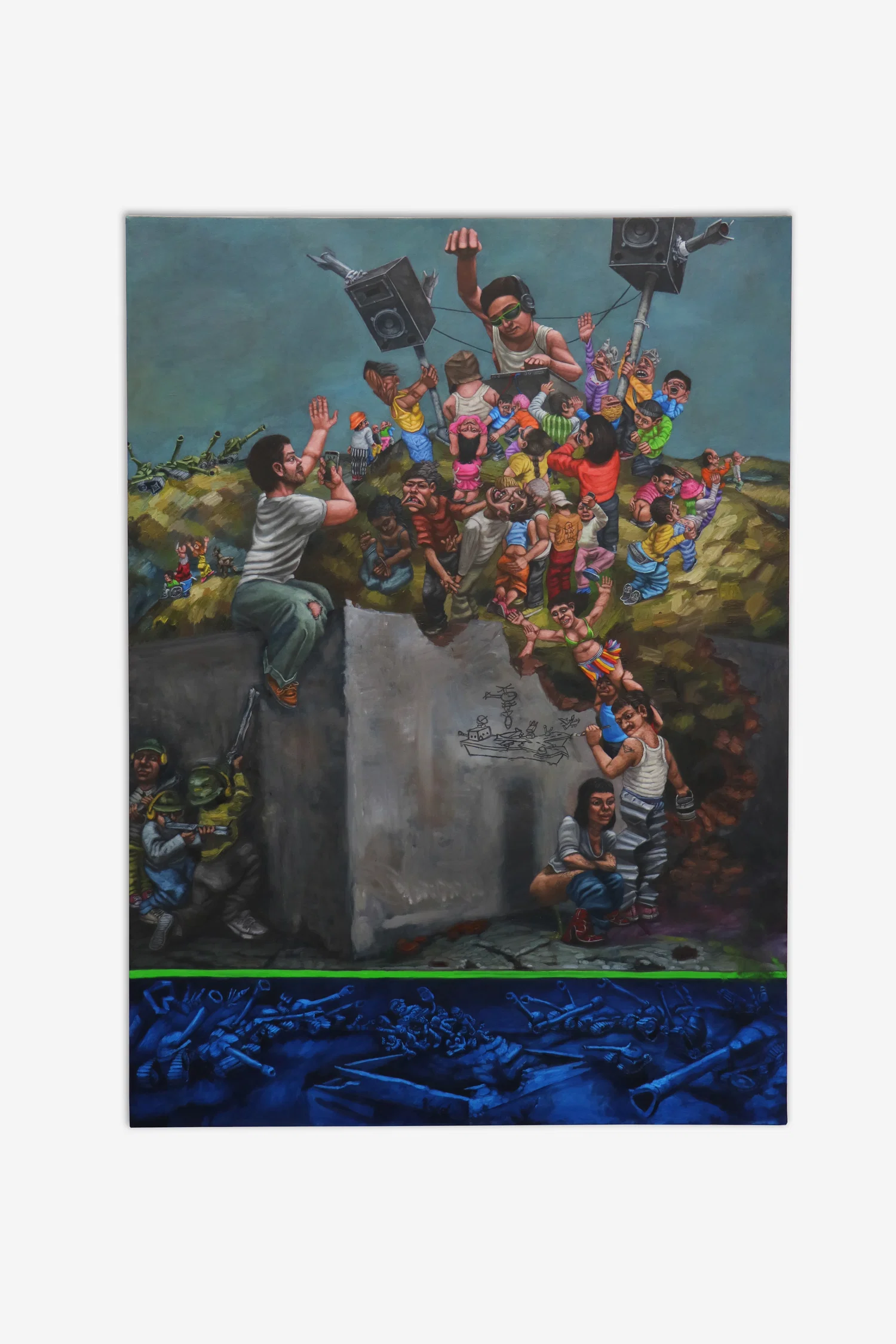 Louis Barbe UR (Underground Resistance) 2025 Oil on canvas 40 x 55 inches