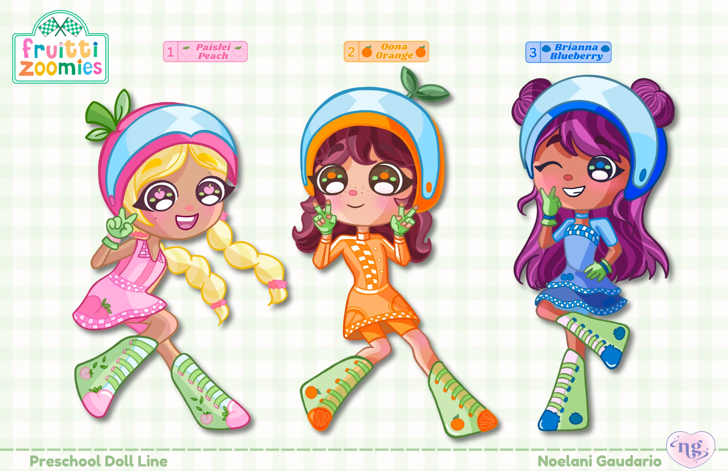 A preschool racer doll line inspired by fruits.