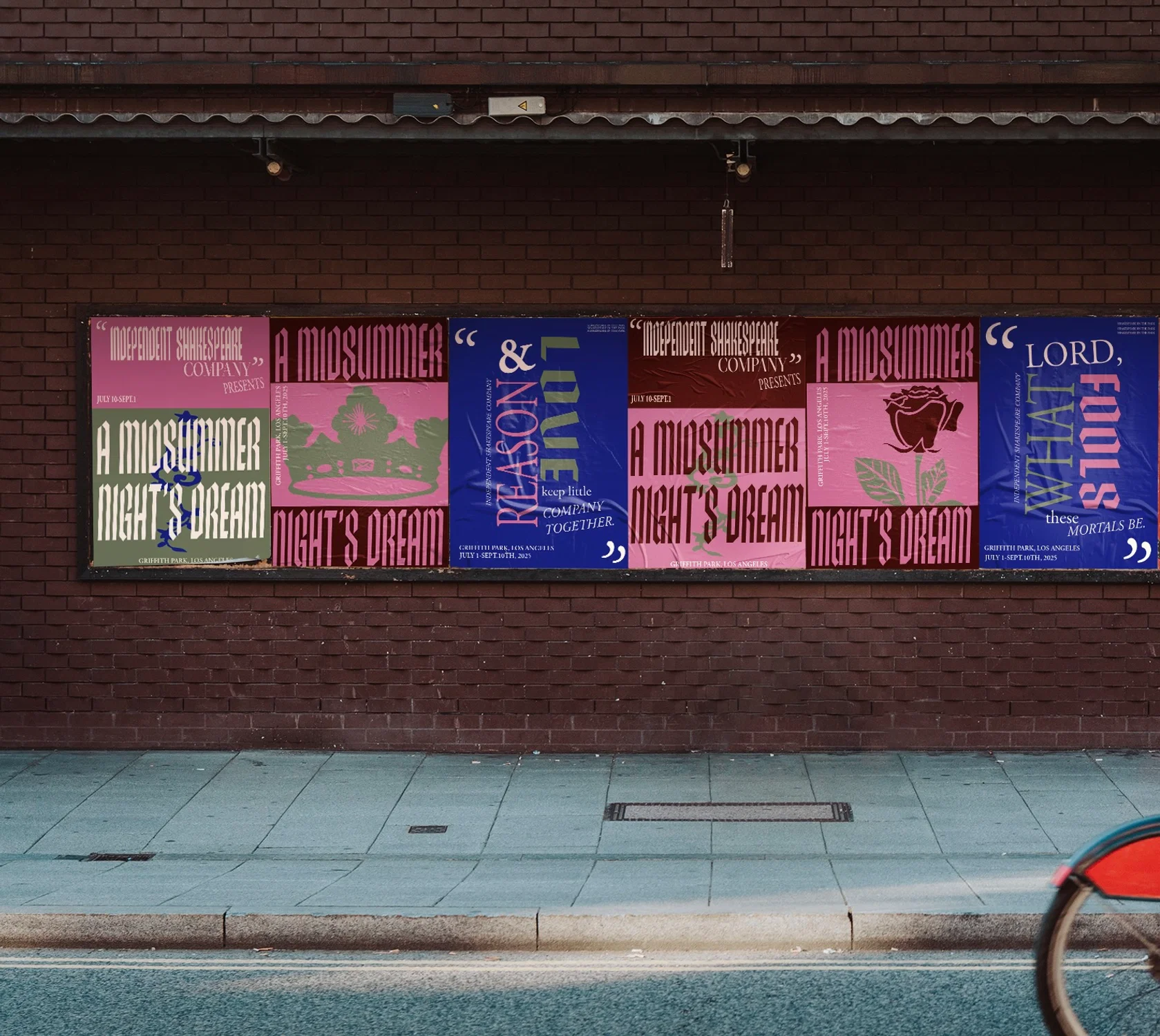 Poster Designs for the rebrand of The Independent Shakespeare Festival