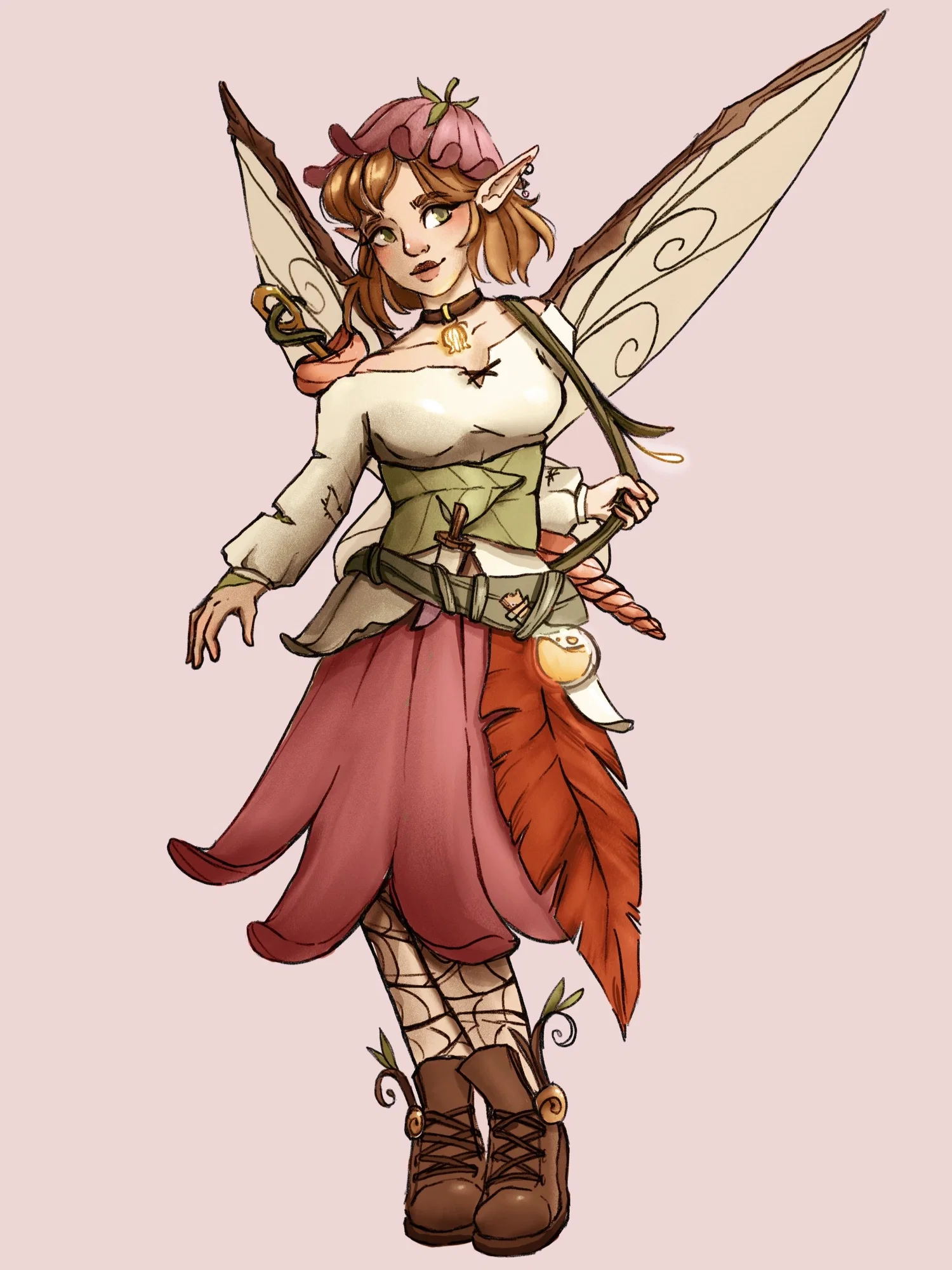 2D fairy character art drawn in Adobe Photoshop