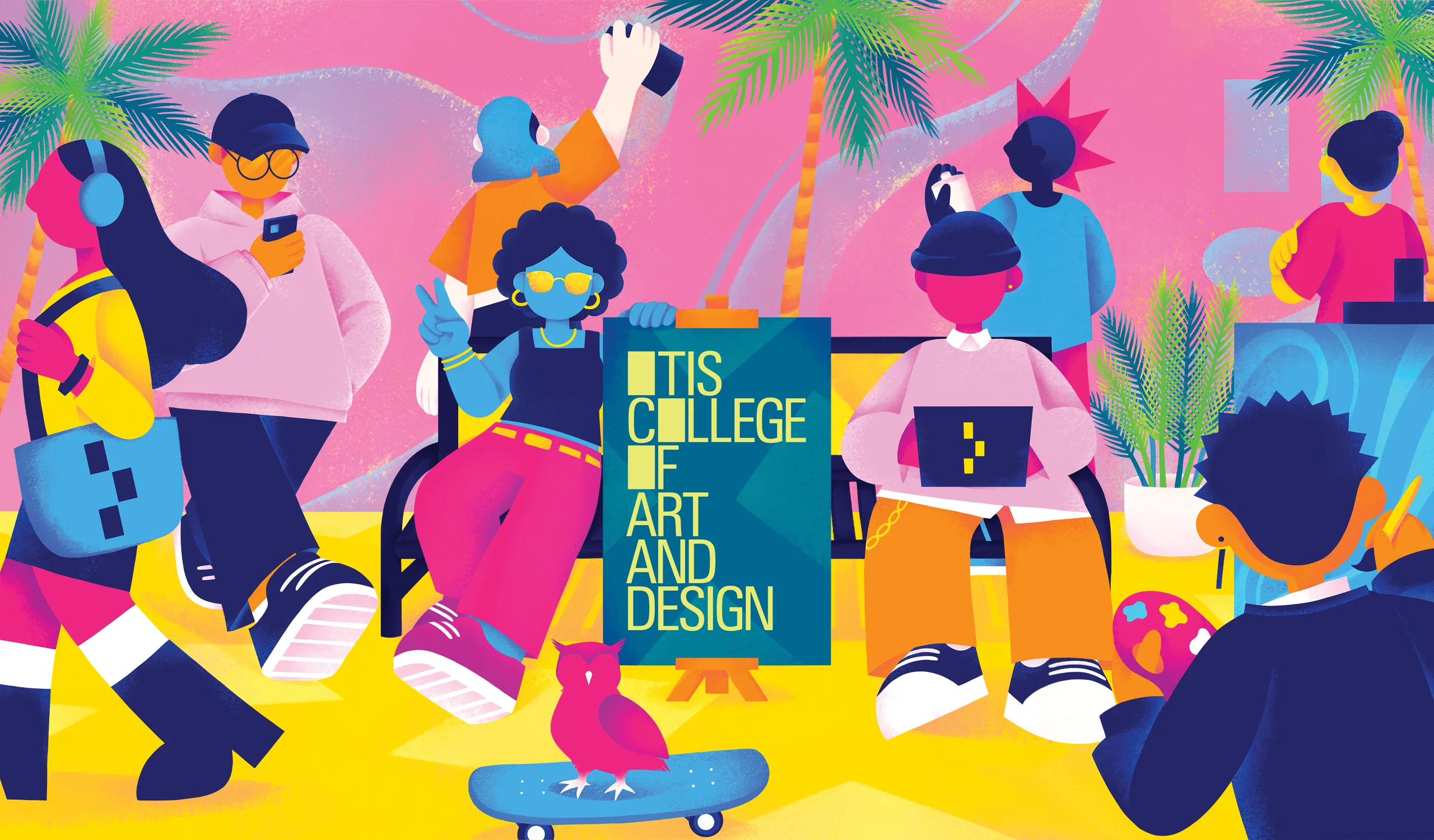 Viewbook illustration for Otis College of Art and Design
