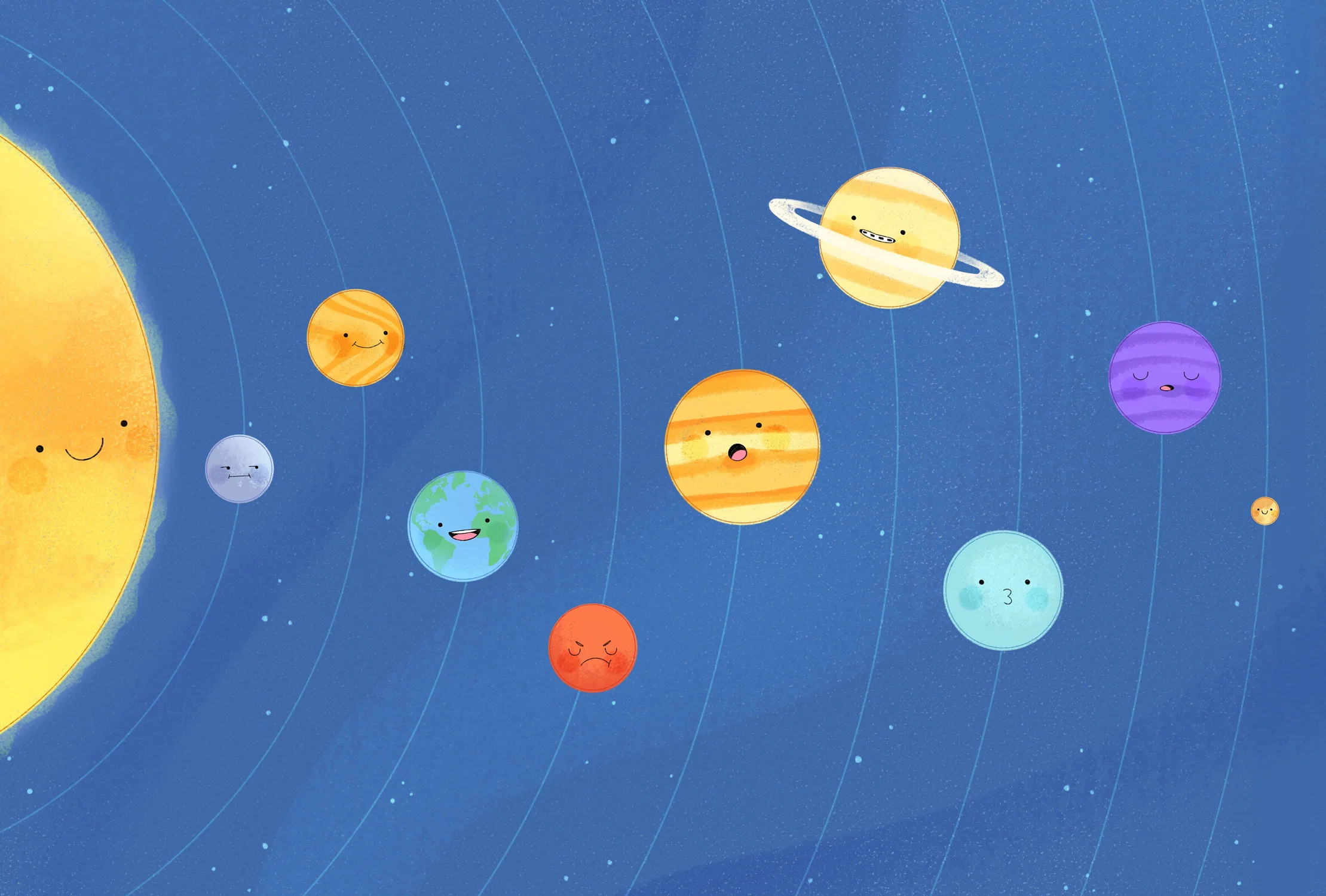 "The Solar System," Digital Illustration.