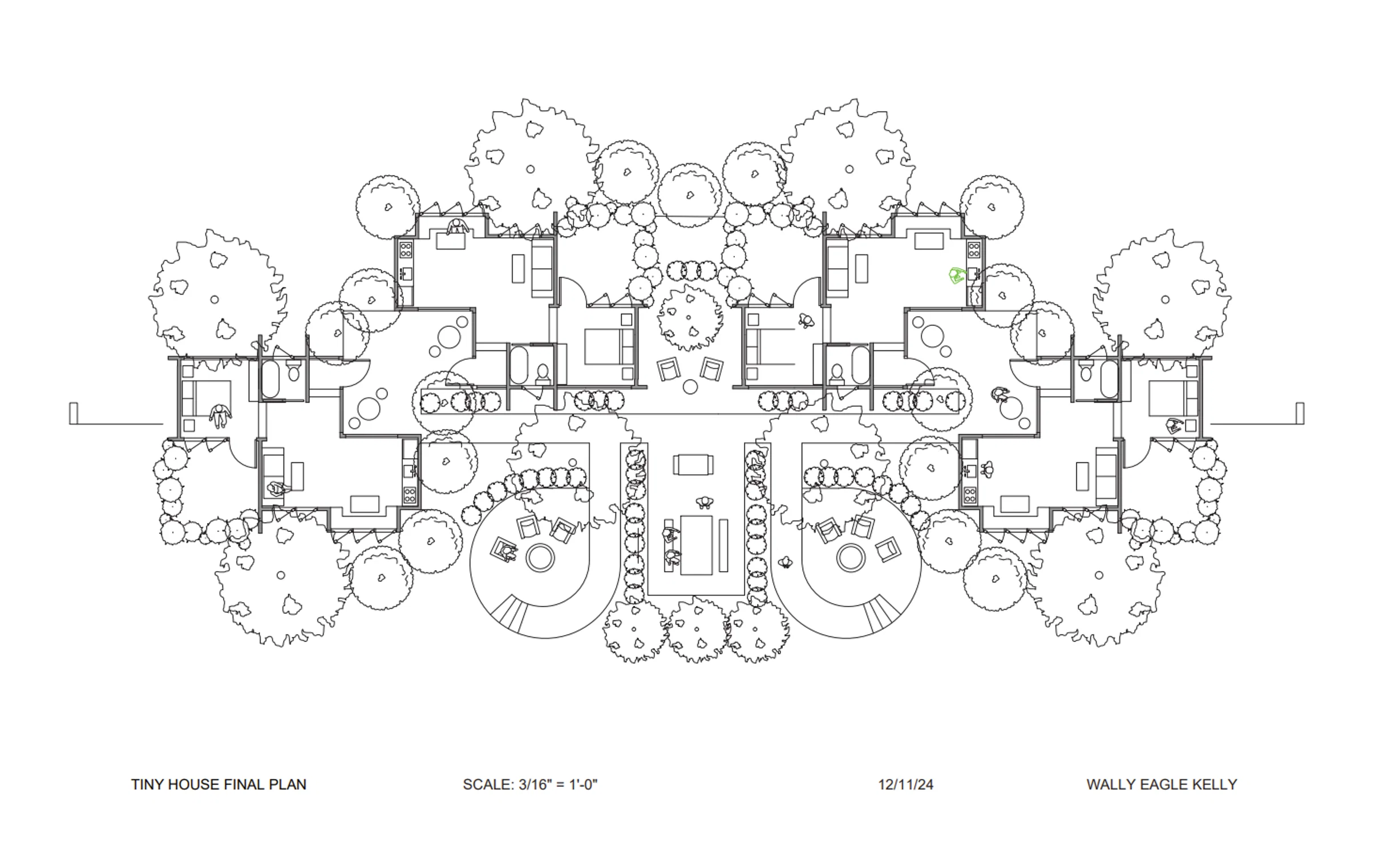 Tiny House Layout Designed in our Third Semester Architectural Drafting and Plans Class, Plan