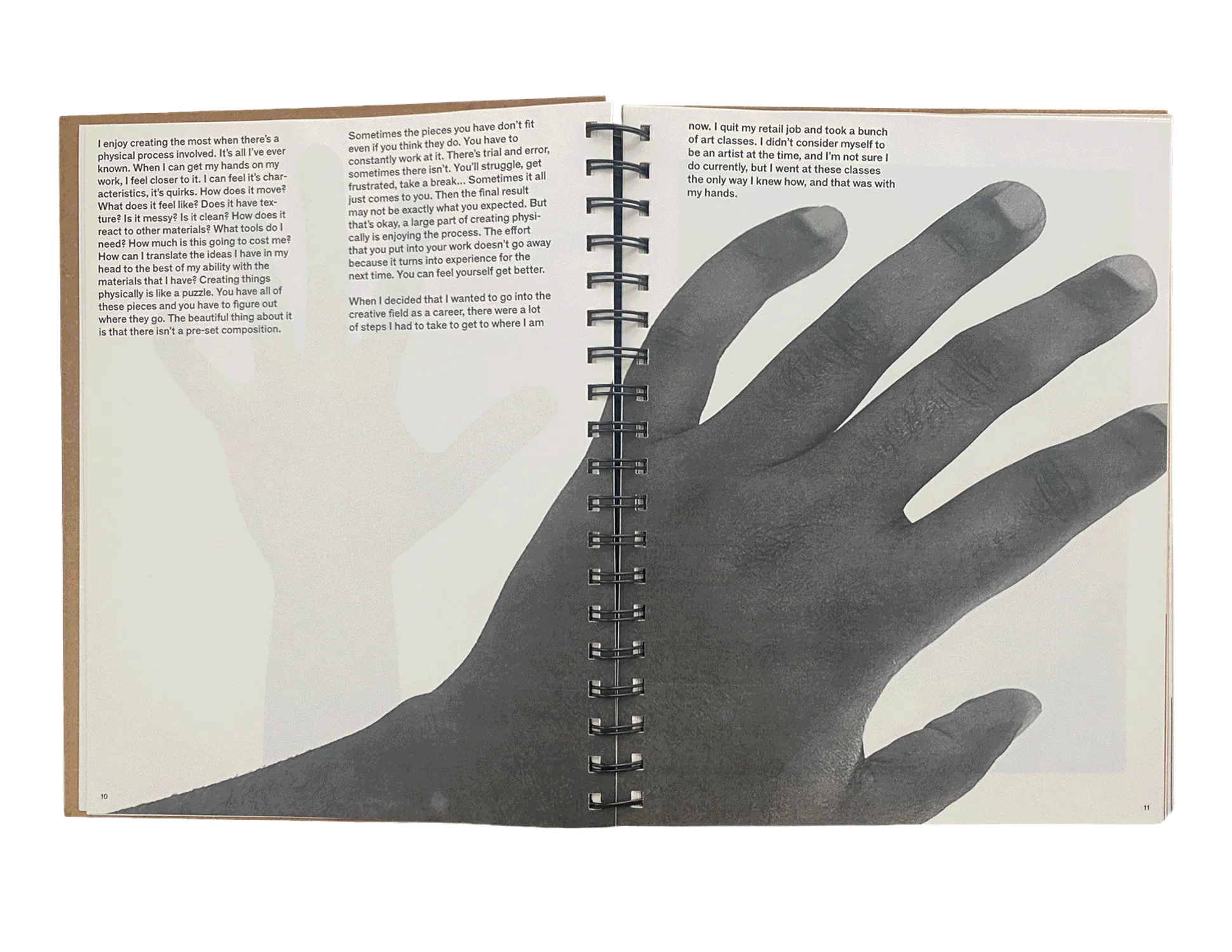 This publication is over 200 Pages long. It also acts as a physical portfolio of my work as an artist from my time before Otis and my time during Otis up until Spring 2025.
