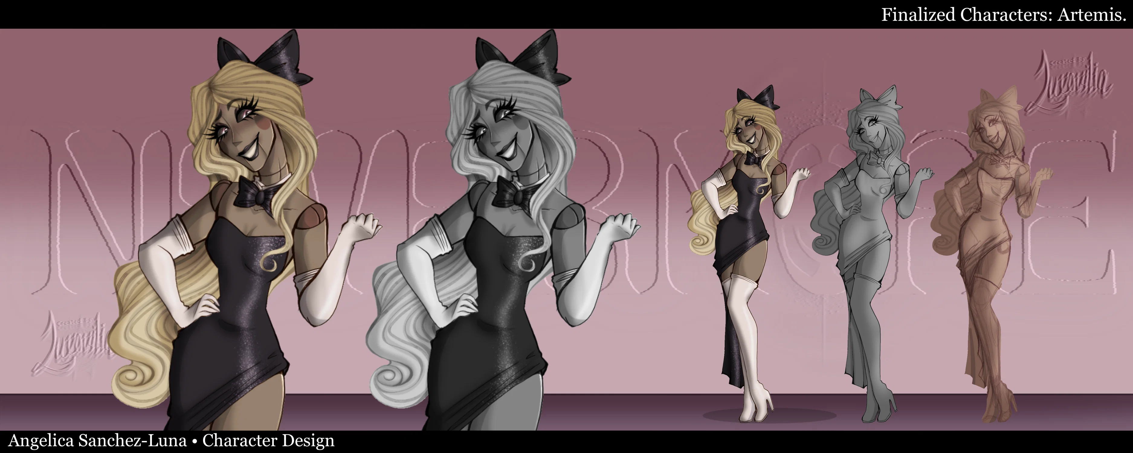 Individual Character Sheet for a character named: "ARTEMIS", including process.