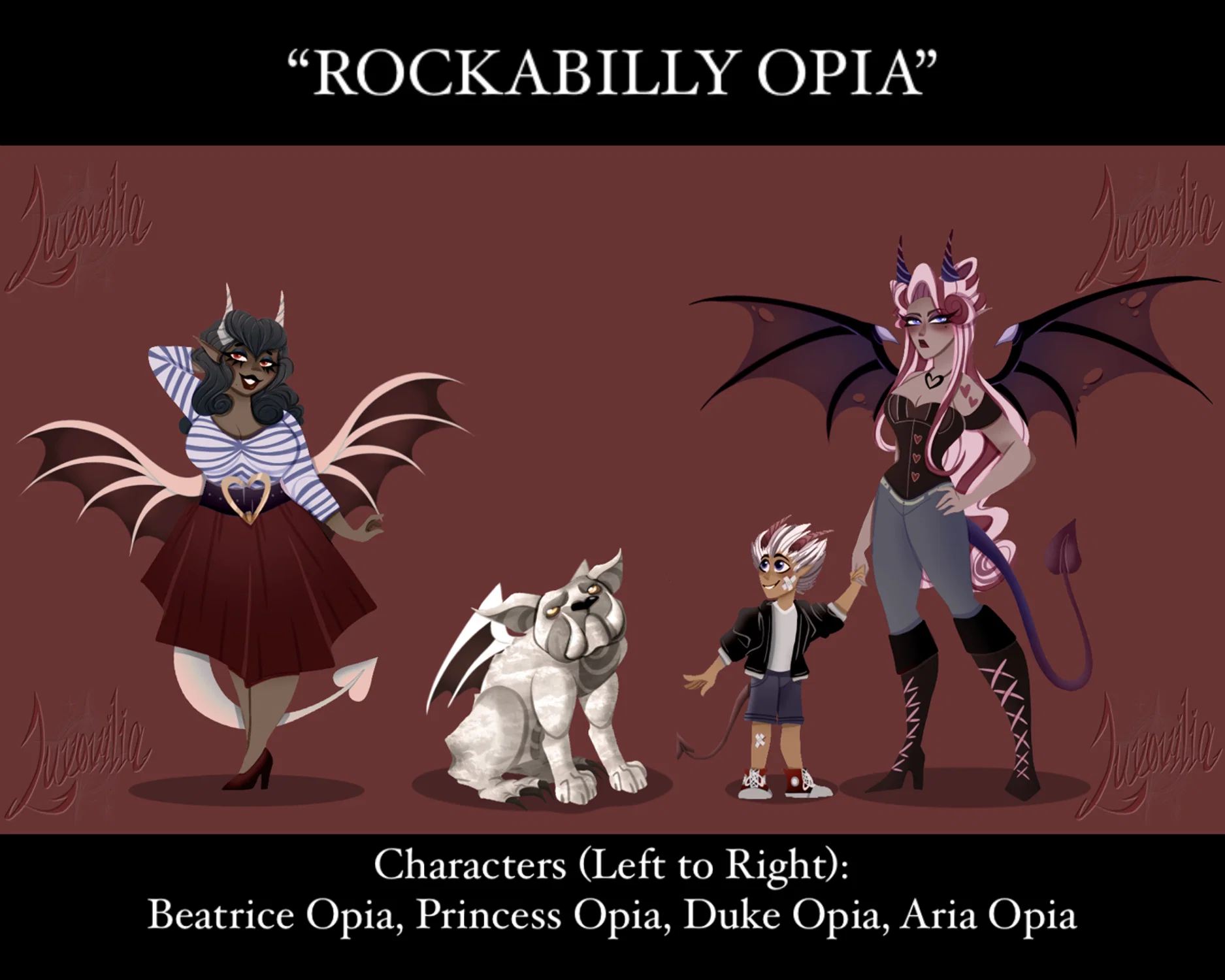 Character Sheet for a lineup named: "ROCKABILLY OPIA".