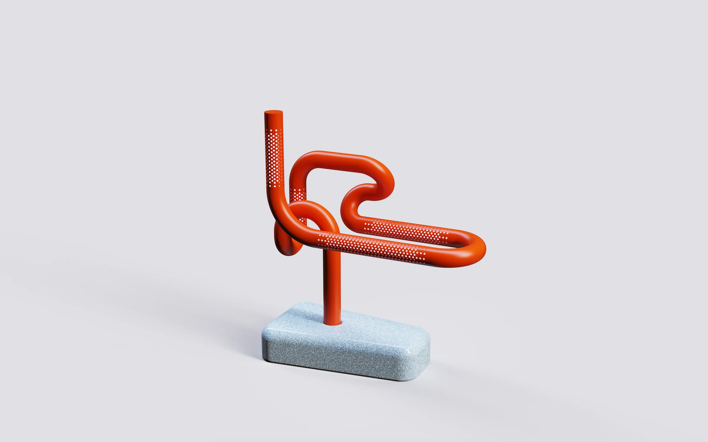 Skifha Table light- Red finish with blue resin.