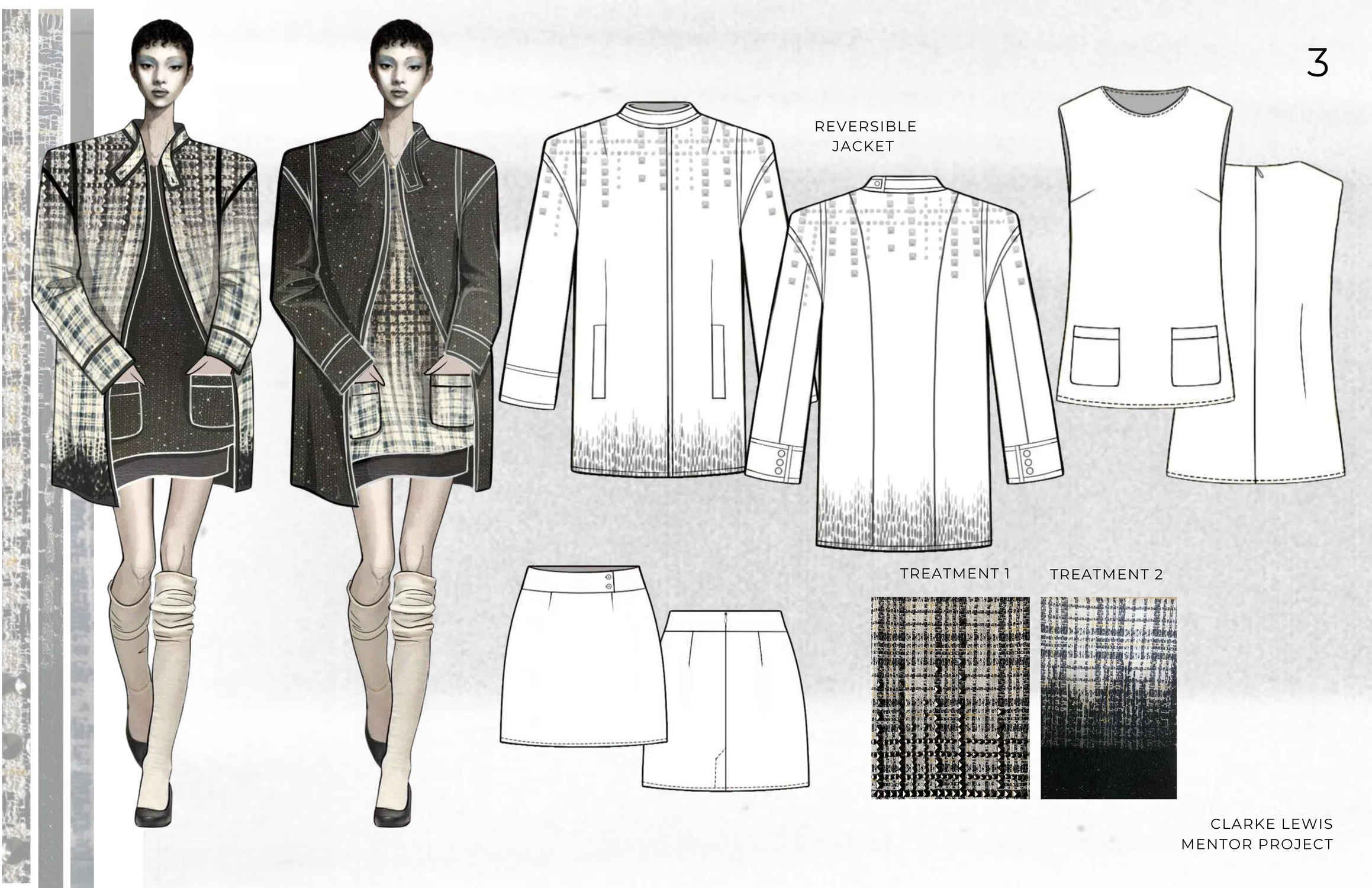 The Heritage Reimagined collection transforms classic silhouettes and heritage textiles like tweed through contemporary silhouettes and textile manipulation, including hand embroidery and beading. The result is a series of pieces that feel polished with a chic edge.