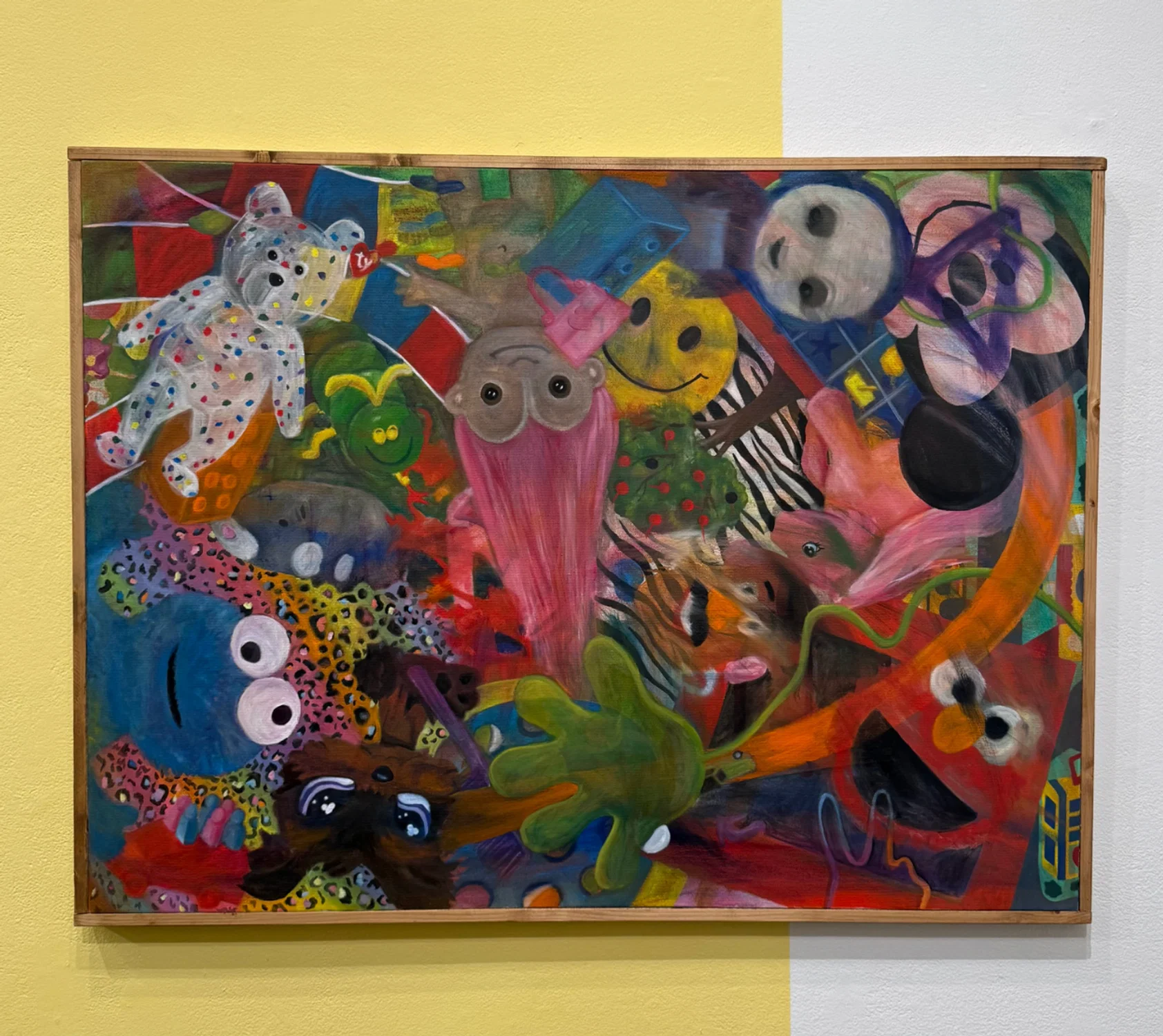 Oil painting of toys