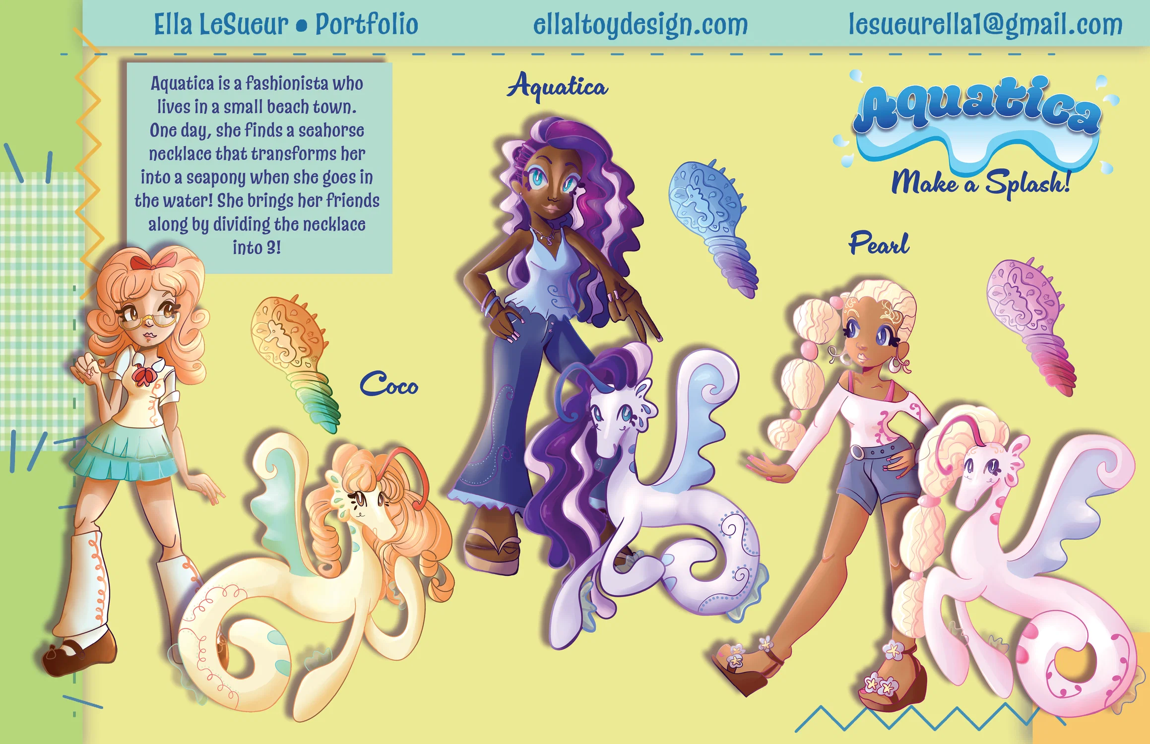 Fashion doll and pony project titled "Aquatica"