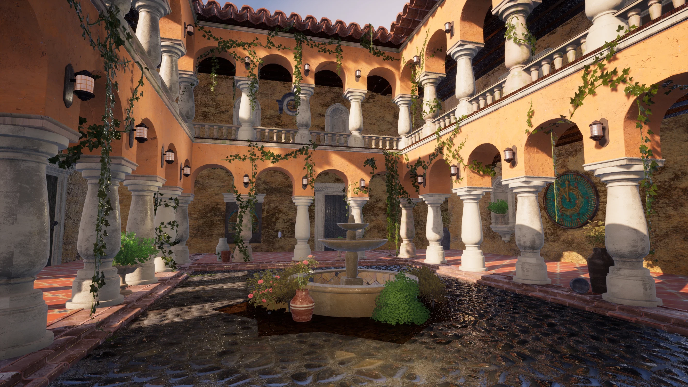 Francene Olegario - Hacienda Courtyard Full Scene