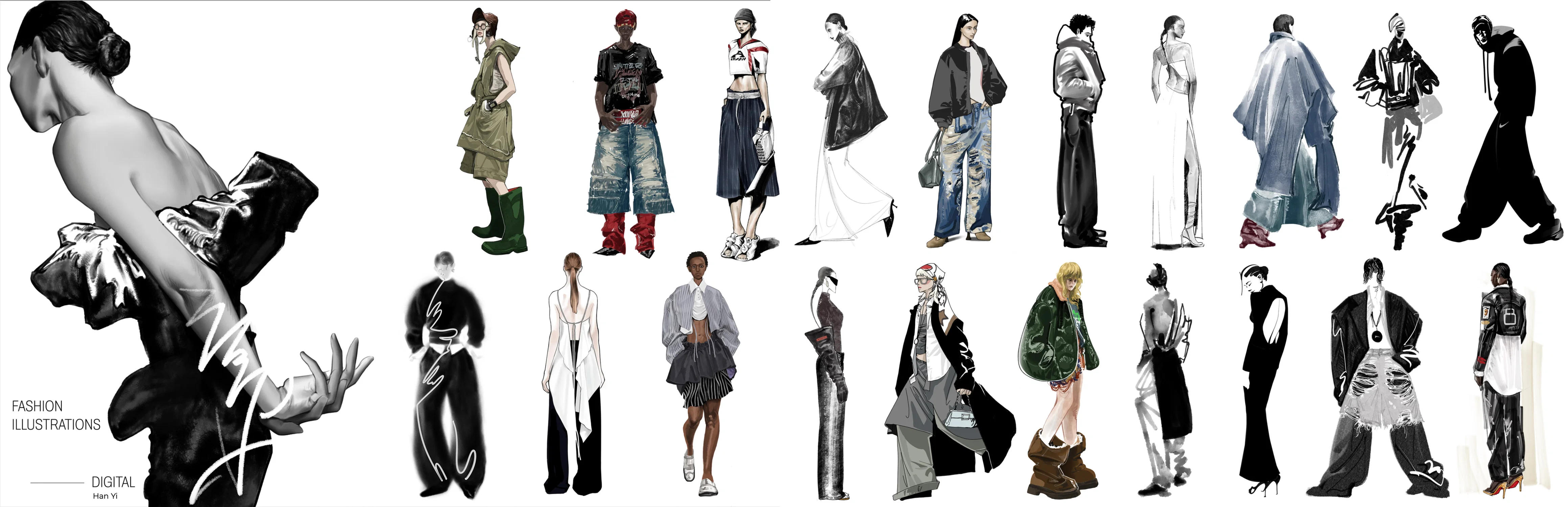 Digital Fashion Drawings