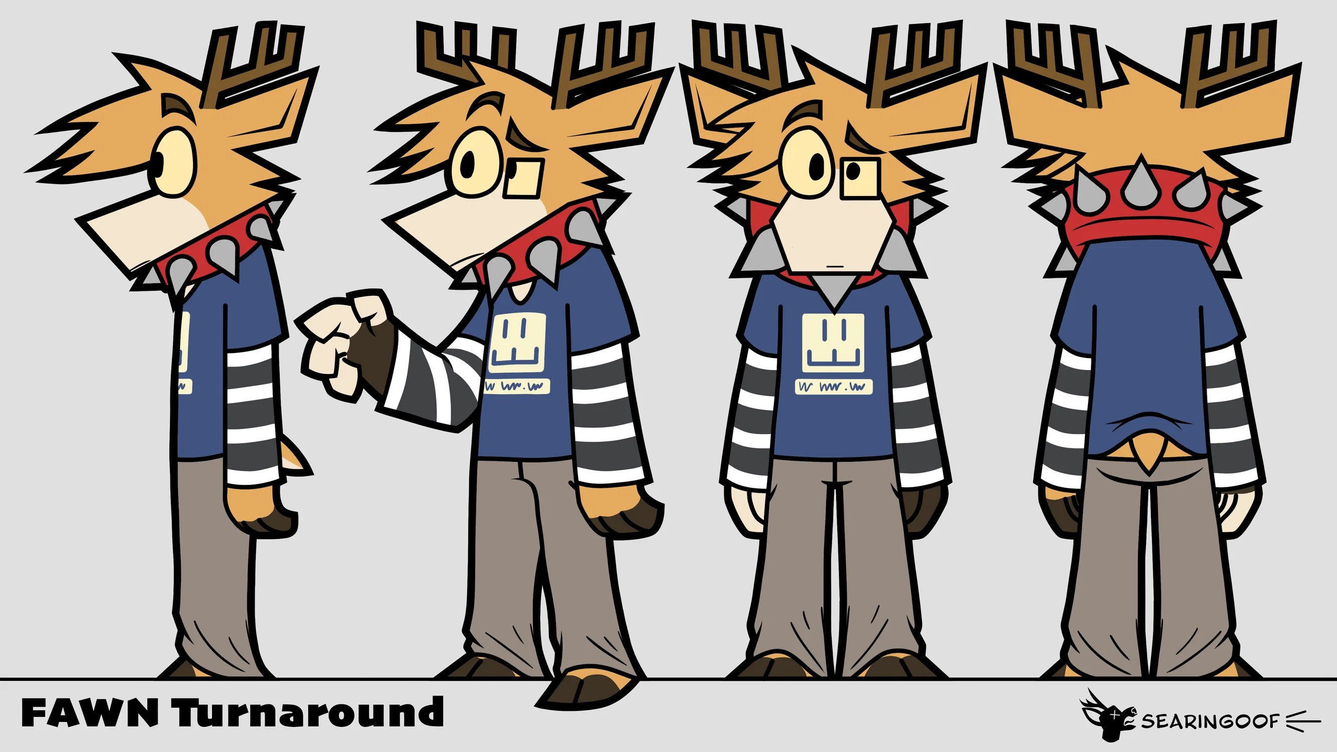 Turn around page for Fawn (Side, 3/4, Front, Back view)