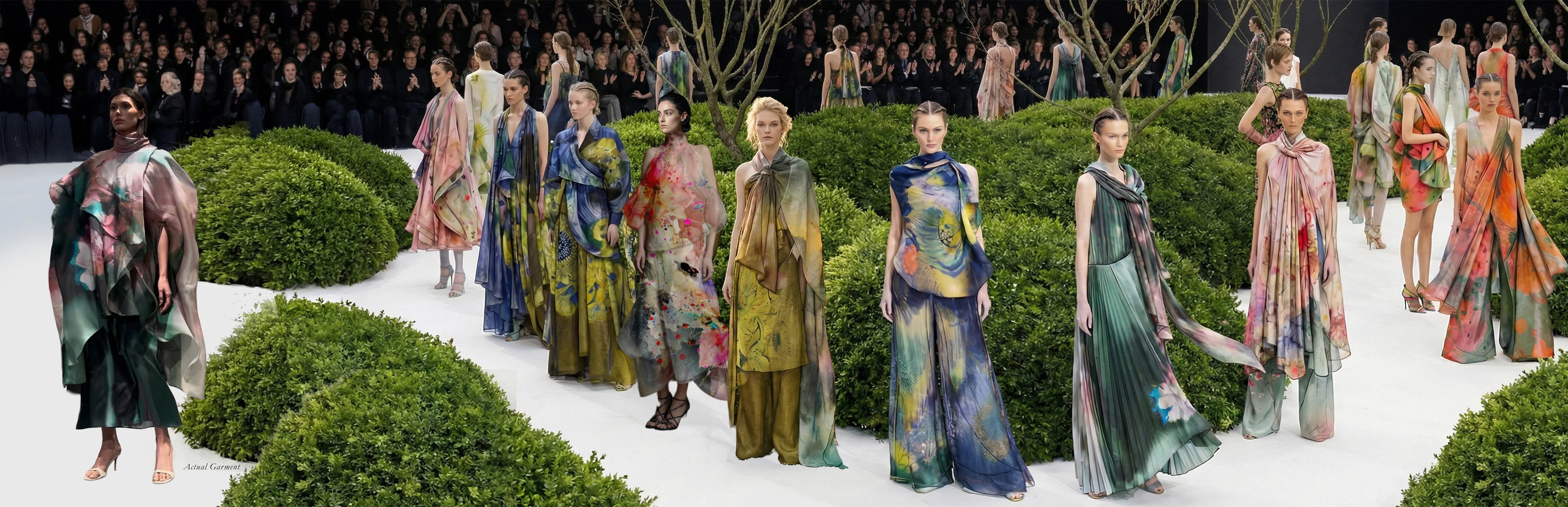 From hand-drawn illustrations to AI-generated runway imagery