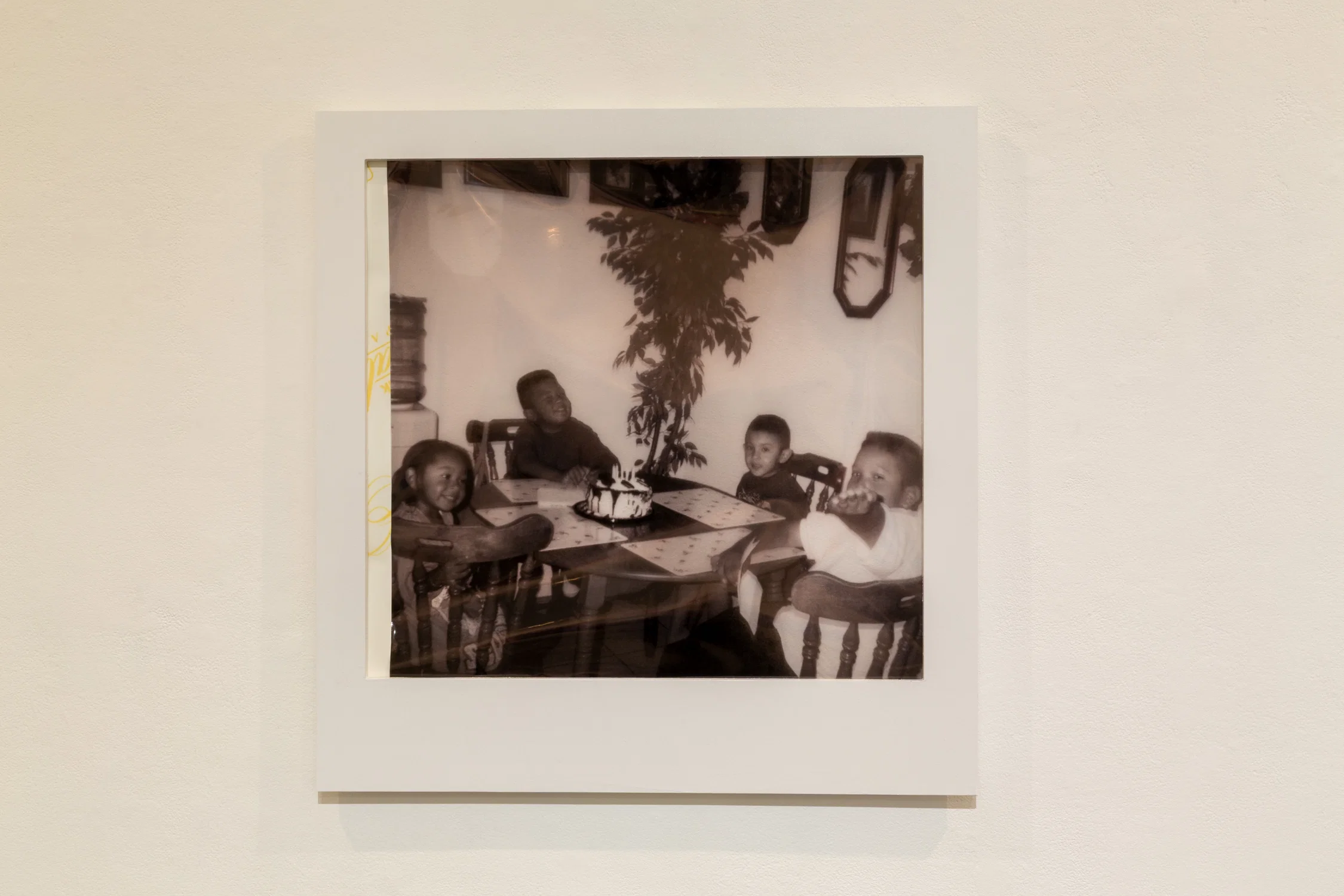 Image of childhood photograph printed on transparency film