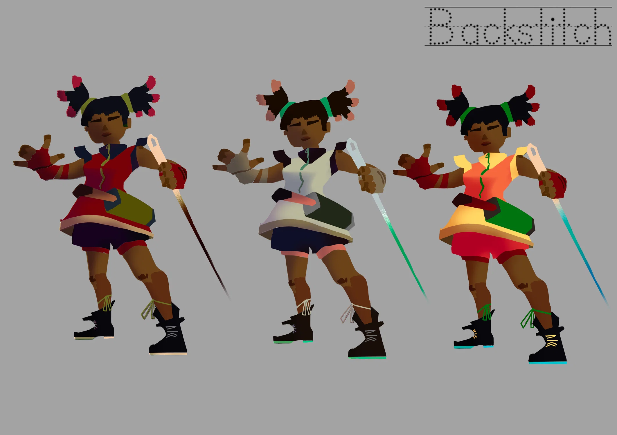 Colorways for a character sheet