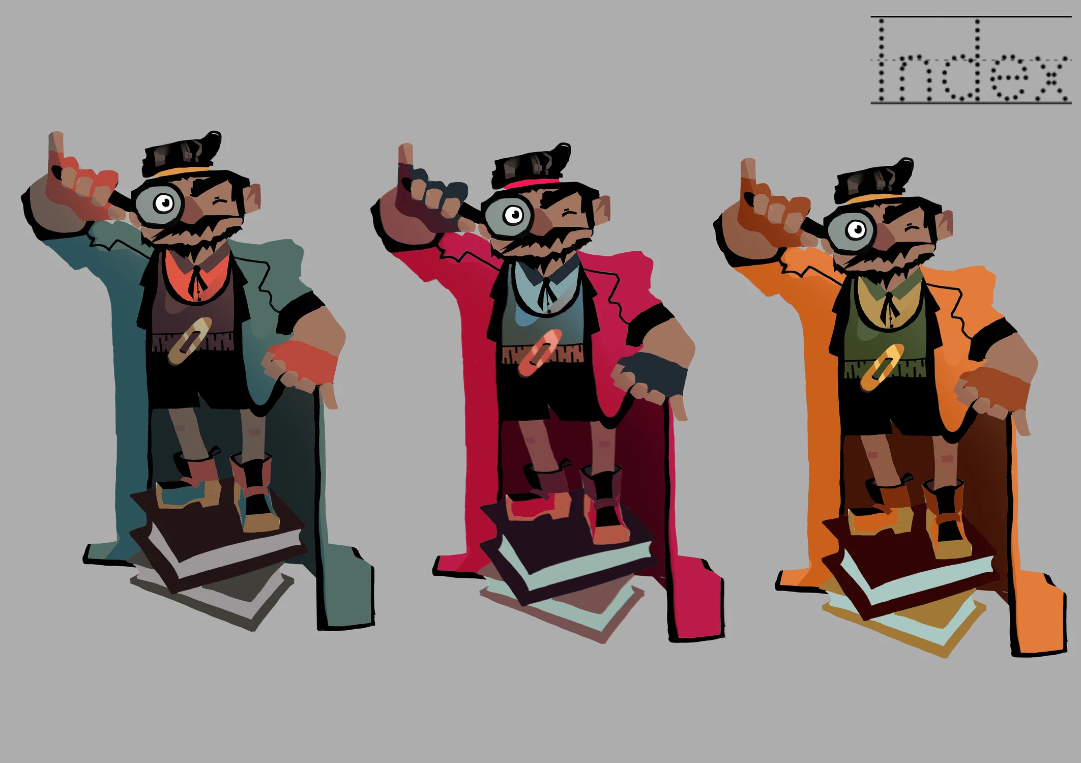 Colorways for a character sheet