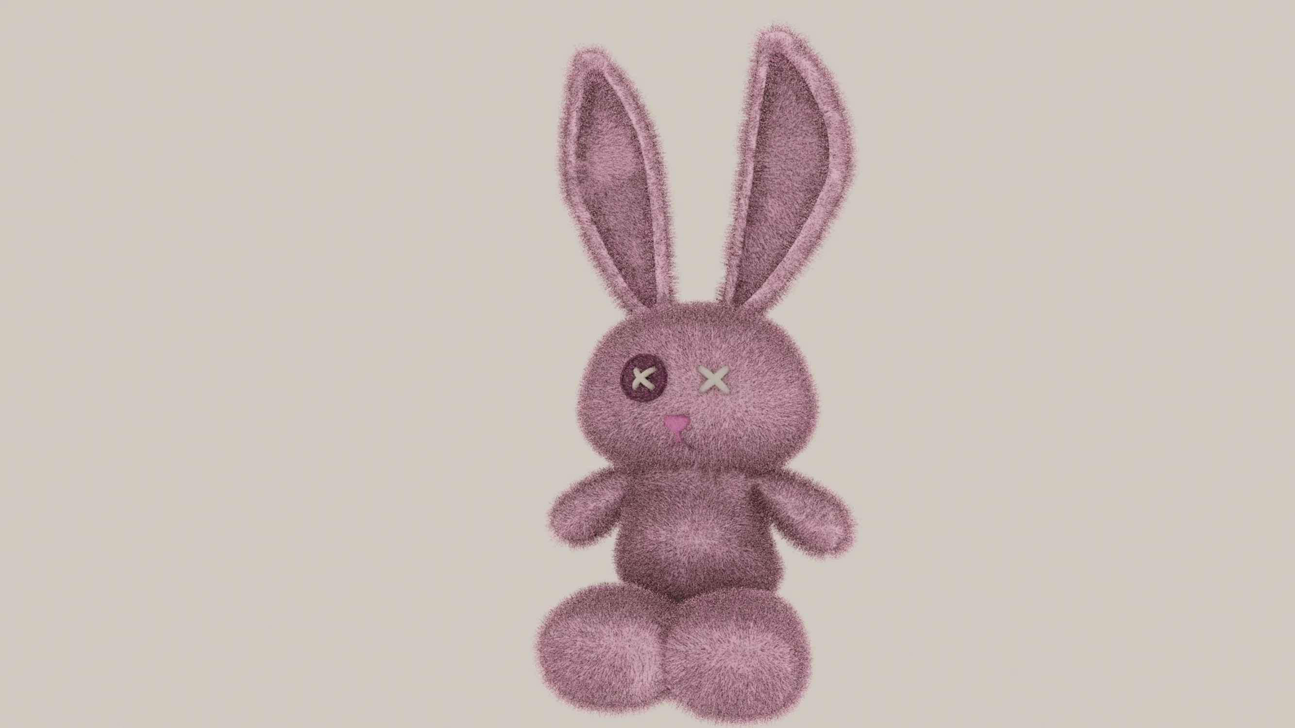 3D Modeling, Simple Rig and Hair Sim of a Stuffed Animal in Maya