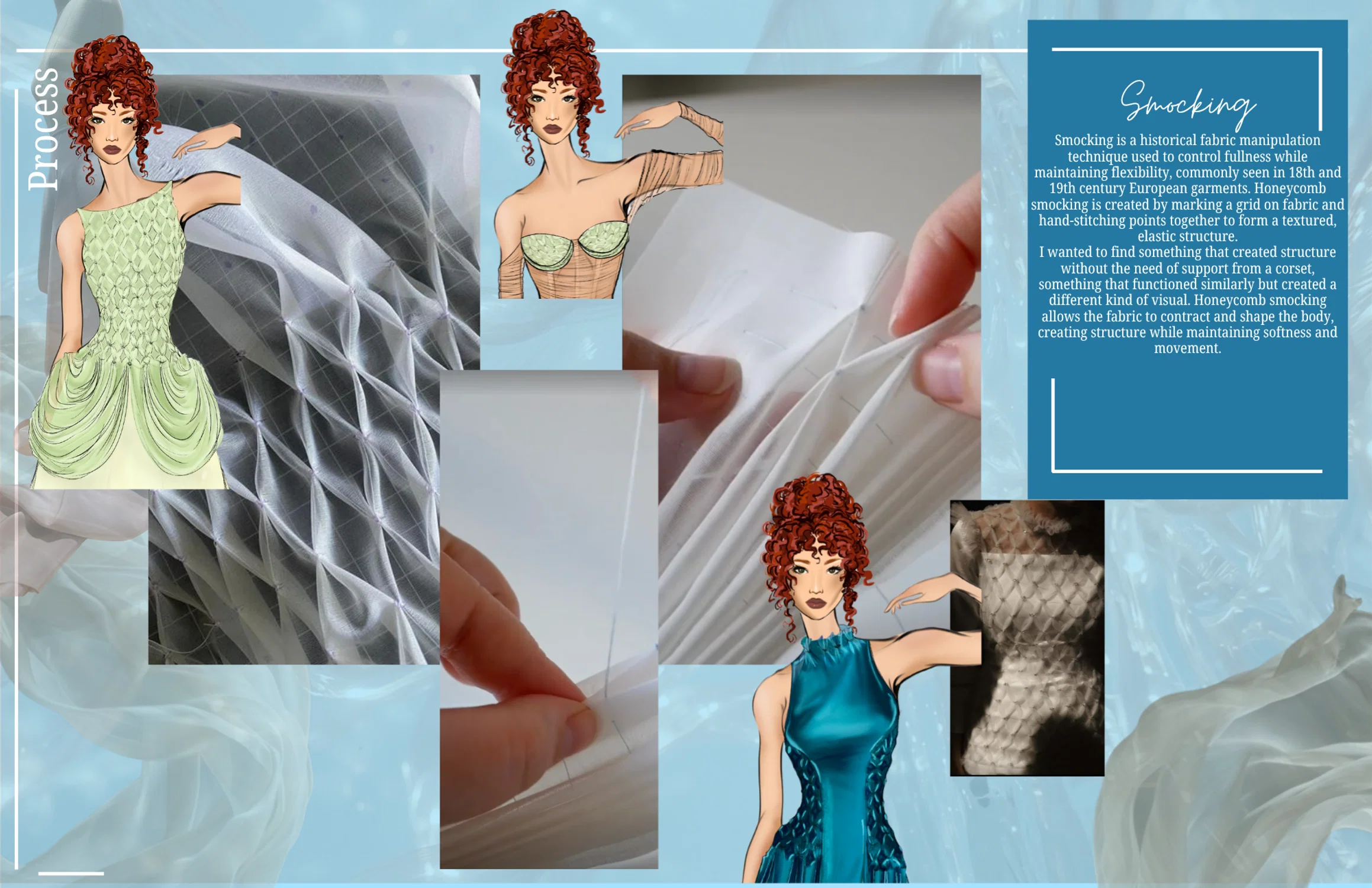 A look into smocking and a few uses in design work.